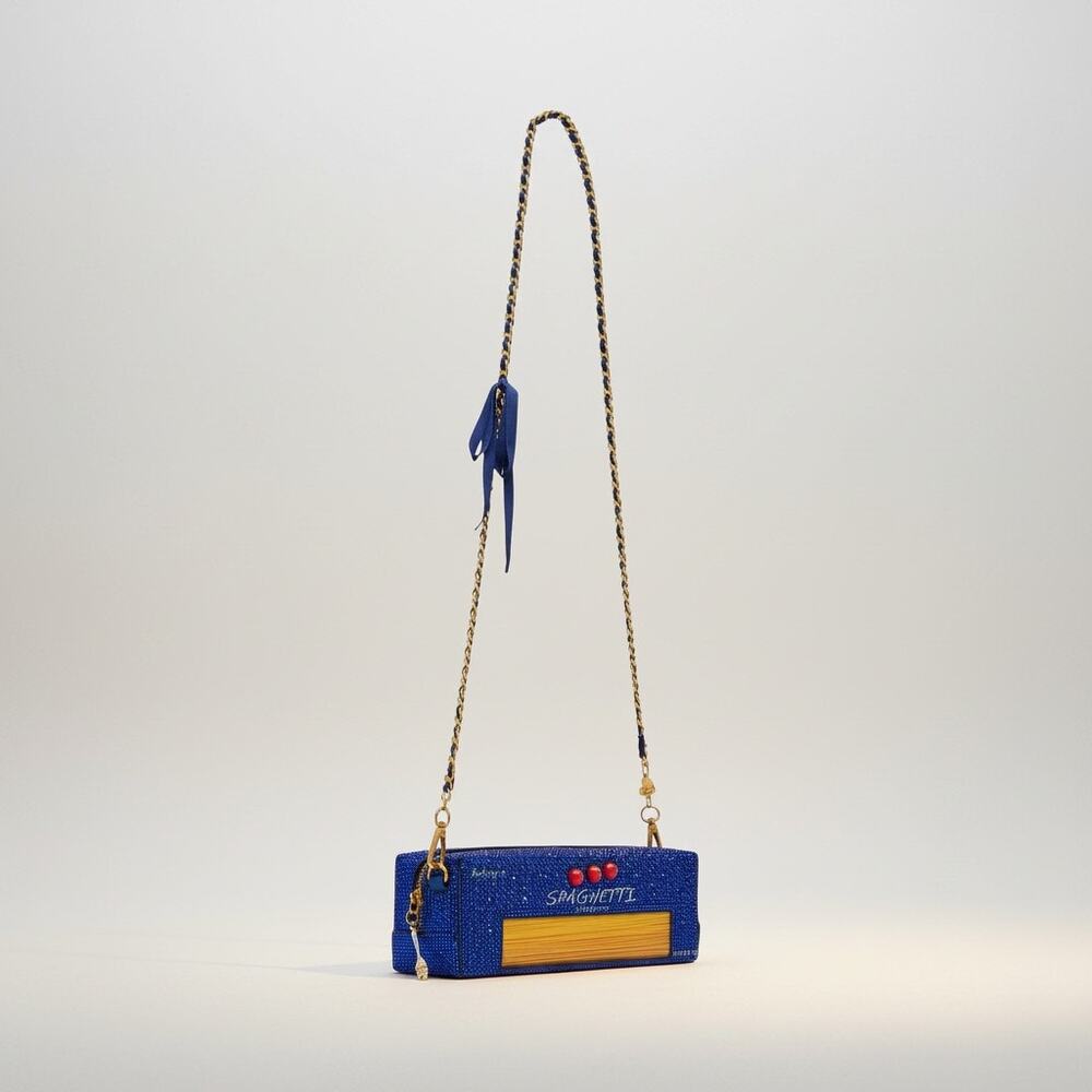 Betsey Johnson Kitsch Feelin Saucy Spaghetti Crossbody Bag NWT